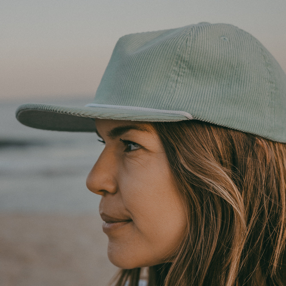 Concert Cap in Mint Corduroy