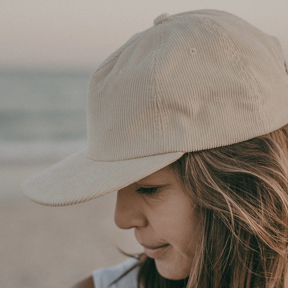 Gym Teacher Cap in Buttermilk Corduroy