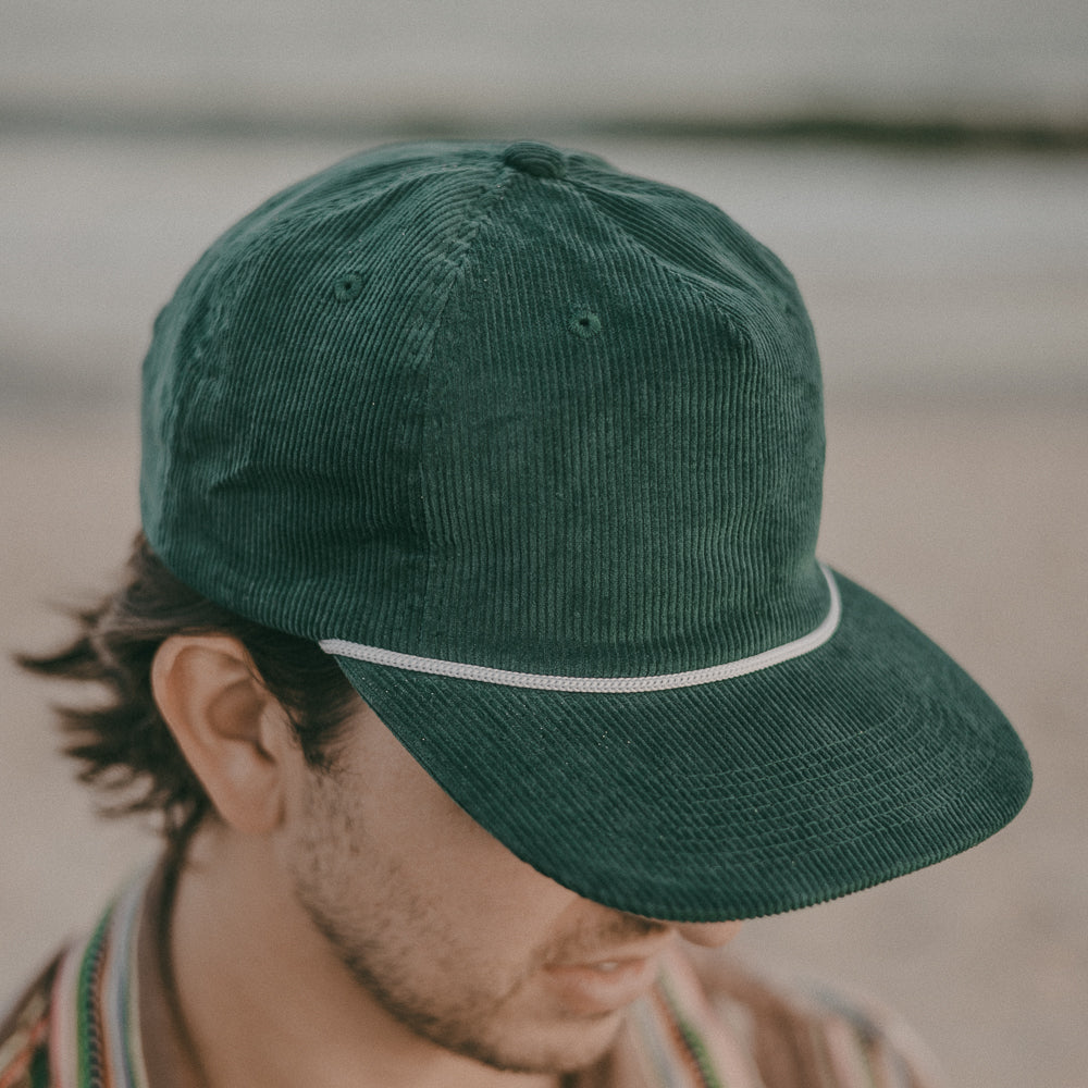 Concert Cap in Deep Teal Corduroy