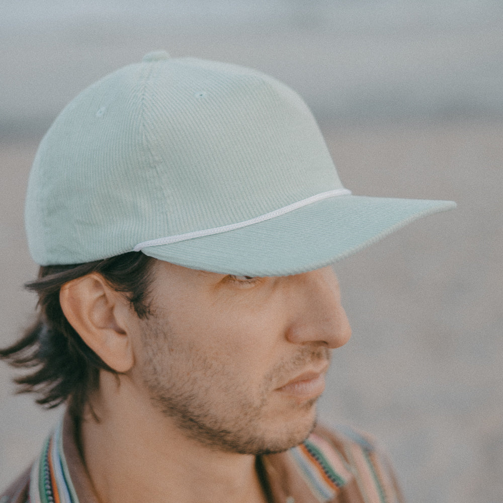 Concert Cap in Mint Corduroy