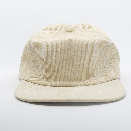 Lemon Gym Teacher Cap in Buttermilk corduroy
